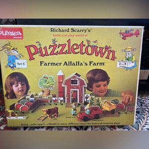 Richard’s Scarry’s Puzzletown Farmer Alfalfa’s Farm - Vintage 1976 Collectible